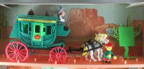 Lucky Luke - Comansi - City Boite Diorama 3 étages Chariot Bâché1 Diligence Neuf Réf 715