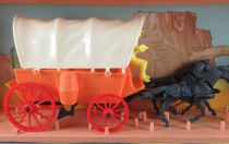 Lucky Luke - Comansi - City Two level Diorama Box & Covered Wagon MIB Ref 714