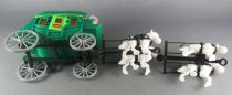 Lucky Luke - Comansi - Stage Coach Green Grey Wheels 4 White Horses Mint in Box) Ref 700