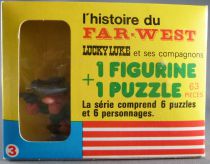 Lucky Luke - Complete Set of 6 Brabo Figures + Puzzles - Mint in Box