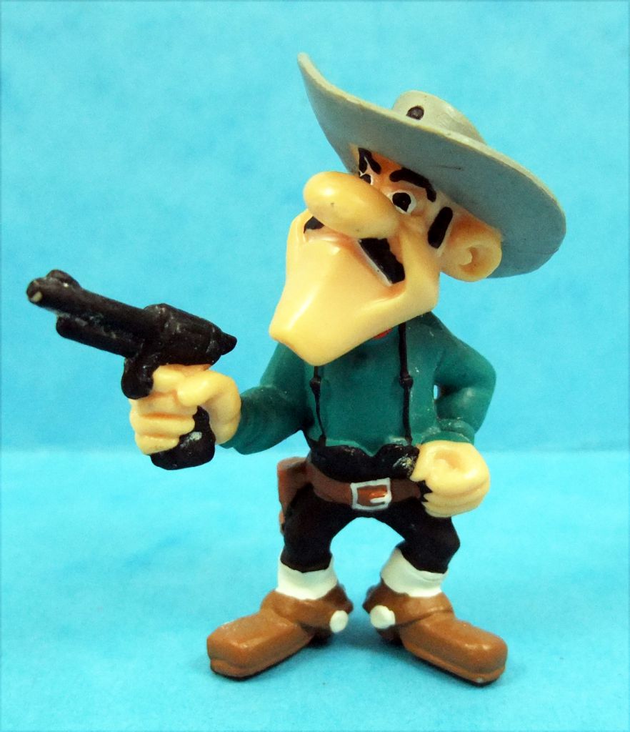 Figurine plastique Lucky Luke Ma Dalton pistolet en l'air Comansi 