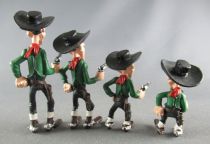 Lucky Luke - Figurine PVC Plastoy - Les Dalton en tenue Civile (Joe, Jack, William & Averell)