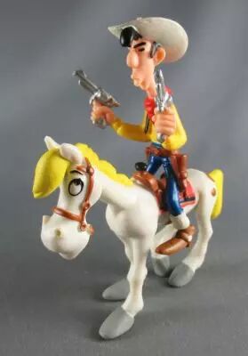 Lucky Luke - Figurine PVC Plastoy - Lucky Luke Tirant � 2 Mains & Jolly Jumper