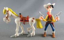 Lucky Luke - Figurine PVC Plastoy - Lucky Luke Tirant à 2 Mains & Jolly Jumper