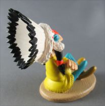 Lucky Luke - Figurine résine Atlas / Leblon - Chef Indien Assis Canyon Apache