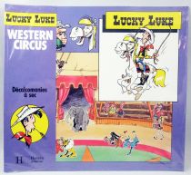 Lucky Luke - Hachette Jeunesse - Set of 4  Rub-Down Transfers on Background scene