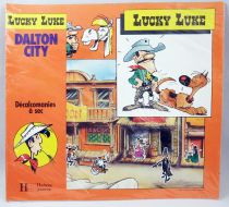 Lucky Luke - Hachette Jeunesse - Set of 4  Rub-Down Transfers on Background scene