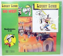 Lucky Luke - Hachette Jeunesse - Set of 4  Rub-Down Transfers on Background scene