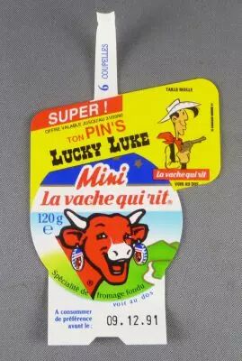 Lucky Luke - La Vache qui Rit - �tiquette Publicitaire pour le Pin\'s 