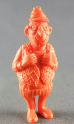 Lucky Luke - Omo Bonux 1973 - Figurine Monochrome - Employ� du T�l�graphe (Orange)