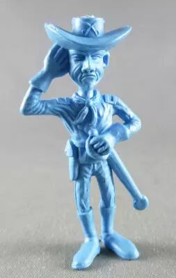 Lucky Luke - Omo Bonux 1973 - Figurine Monochrome - Lieutenant Cavalerie (Bleu)