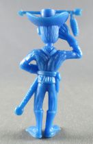 Lucky Luke - Omo Bonux 1973 - Figurine Monochrome - Lieutenant Cavalerie (Bleu Foncé)