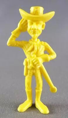 Lucky Luke - Omo Bonux 1973 - Figurine Monochrome - Lieutenant Cavalerie (Jaune)