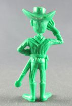 Lucky Luke - Omo Bonux 1973 - Monochromic Figure - Us Cavalry Lieutenant (Green) 1