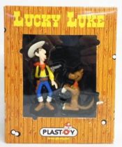 Lucky Luke - Plastoy - figurine pvc Lucky Luke et Rantanplan (neuf en boite)