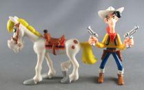 Lucky Luke - Plastoy PVC figure - Lucky Luke Shooting 2 colts & Jolly Jumper