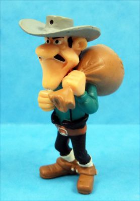 CARDS PVC FIGURE FIGURINE UNUSED PLASTOY 2009 LUCKY LUKE 1.5'' BANK MONEY BAG 