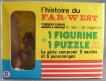 Lucky Luke - Série Complète de 6 Figurines Brabo + Puzzles - Neuf Boite