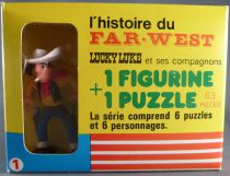 Lucky Luke - Série Complète de 6 Figurines Brabo + Puzzles - Neuf Boite