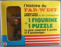 Lucky Luke - Série Complète de 6 Figurines Brabo + Puzzles - Neuf Boite