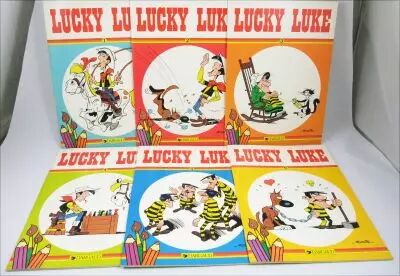 Lucky Luke - Set de 6 Albums � colorier - Dargaud 1984