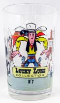 Lucky Luke - Verre à moutarde Amora - Calamity Jane en diligence (n°3 collection 1996)