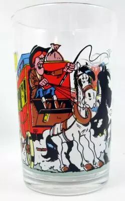 Lucky Luke - Verre � moutarde Amora - Calamity Jane en diligence (n�3 collection 1996)