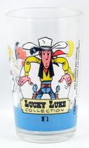 Lucky Luke - Verre à moutarde Amora - Lucky Luke dort sur Jolly Jumper