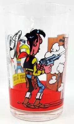 Lucky Luke - Verre � moutarde Amora - Lucky Luke tire plus vite que son ombre