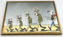 Lucky Luke - Vintage Printed Mirror 10\ x8\  - Luke and the Dalton - Dargaud 1983