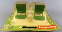Lundby of Sweden # 1505 - 2 x Green Wooden Kitchen Chairs Mint on Card Dolls House Furniture