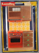 Lundby of Sweden # 2531 - Continental Kitchen (yellow) Cook & Furnace Unit Dolls House Furniture Mint on Card