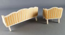 Lundby of Sweden # 4830 4831- Royal Fabric Sofa & Armchair Dolls House Furniture