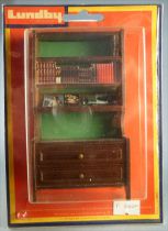Lundby of Sweden # 5386 - Wooden Library Furniture with Books Dolls House Furniture Mint on Cerd