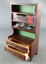 Lundby of Sweden # 5386 - Wooden Library Furniture with Books Dolls House Furniture