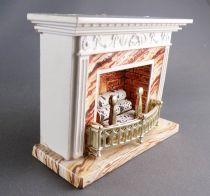 Lundby of Sweden # 5772 - White Wooden Fire PLace Chimney without Lighting Dolls House Furniture