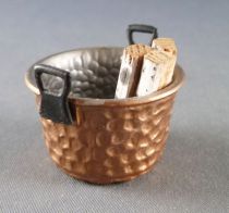 Lundby of Sweden # 5774 - Bucket \'Hammered Copper\' with Logs for Chimney & accessories Dolls House Furniture