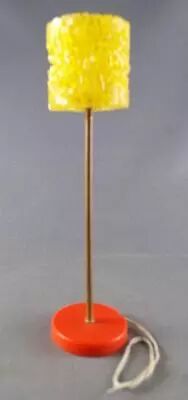 Lundby of Sweden # 6168 - Floor Lamp Yellow with Bulb Dolls House Furniture