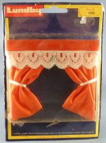 Lundby of Sweden # 6352 - Orange Curtains Dolls House Furniture Mint on Card