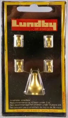 Lundby of Sweden # 6624 - Brass Drinking Set Decanter & 4 Goblets Mint on Card Dolls House Furniture