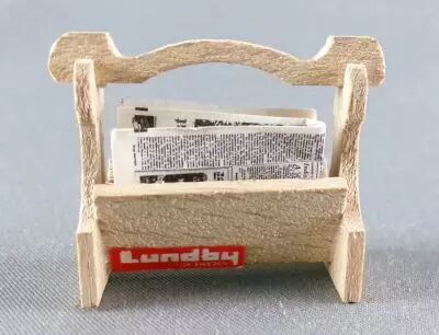 Lundby of Sweden # 6855 - Magazine Rack with Lundby Tag  Mint Condition House Furniture