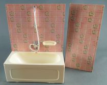 Lundby of Sweden - Bath Wall Pink Ceramic Dolls House Furniture