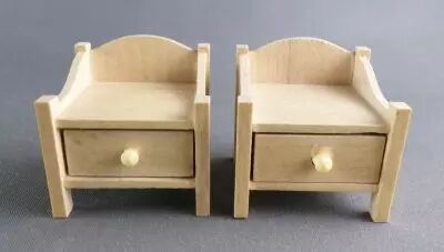 Lundby of Sweden - Chambre 2 Chevets Tables de Nuit avec Tiroir Maison de Poup�e