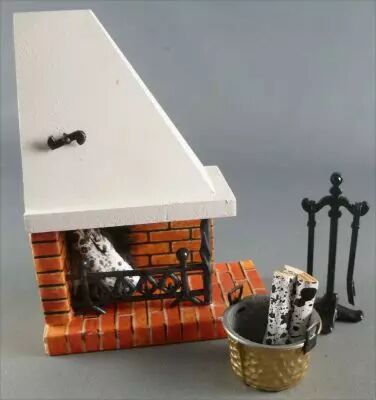 Lundby of Sweden - Chemin�e avec accessoires Maison de Poup�es