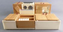 Lundby of Sweden - Cook Unit + Sink Unit Orange Ceramic Wall Dolls House Furniture
