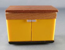 Lundby of Sweden - Kitchen Low Furniture 2 Yellow Doors Dolls House Furniture