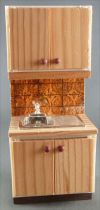 Lundby of Sweden - Sink Unit Wall Orange Ceramic Dolls House Furniture