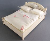 Lundby of Sweden - Sleeping Room Wooden Large Bed Dolls House Furniture
