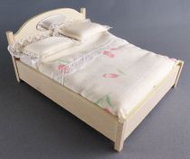 Lundby of Sweden - Sleeping Room Wooden Large Bed Dolls House Furniture