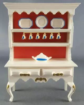 Lundby of Sweden - Vaisselier Bois Blanc Maison de Poup�es